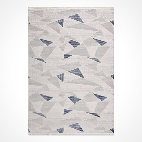 Gri Geometrik Akrilik Makine Halısı