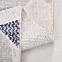 Gri Geometrik Akrilik Makine Halısı