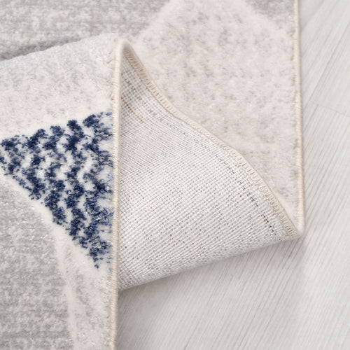 Gri Geometrik Akrilik Makine Halısı