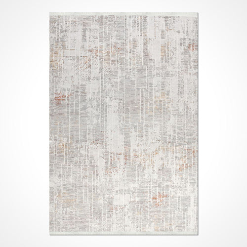 Bej Modern Akrilik Makine Halısı