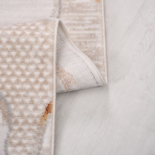 Bej Modern Akrilik Makine Halısı