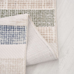 Bej Modern Akrilik Makine Halısı