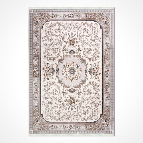 Bej Göbekli Akrilik Makine Halısı