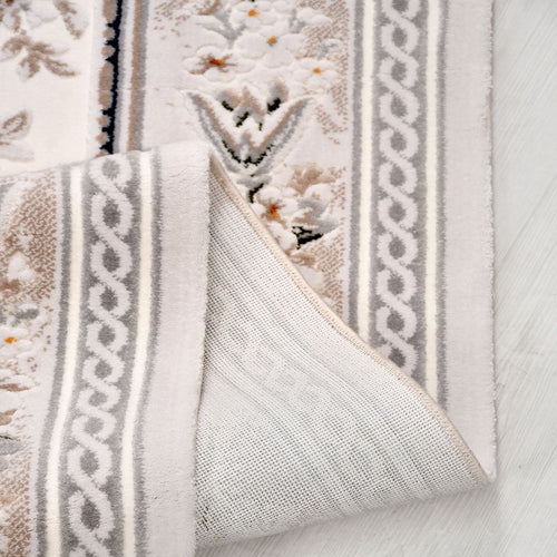 Bej Göbekli Akrilik Makine Halısı