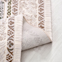 Krem Göbekli Akrilik Makine Halısı