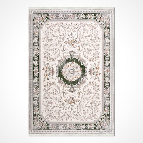 Krem Göbekli Akrilik Makine Halısı