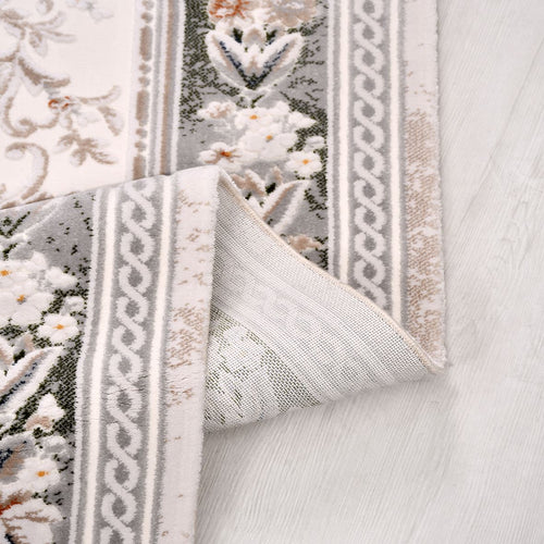 Krem Göbekli Akrilik Makine Halısı