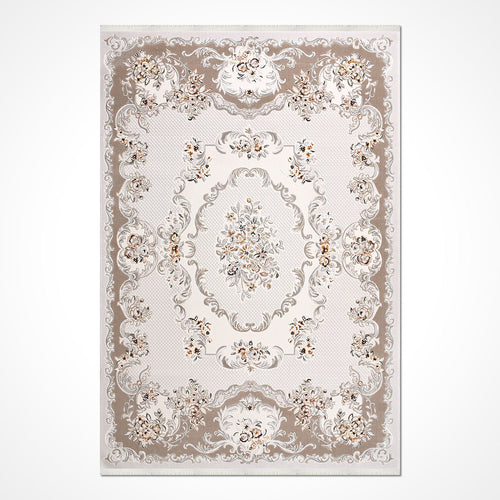 Bej Göbekli Akrilik Makine Halısı