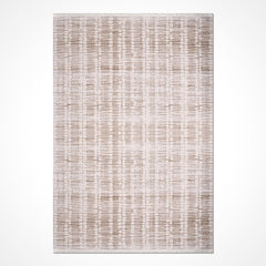 Bej Modern Akrilik Makine Halısı