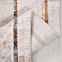 Bej Çerçeveli Akrilik Makine Halısı