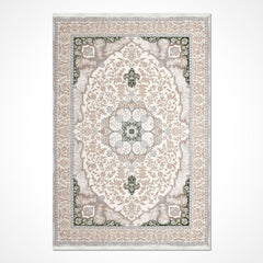 Bej Göbekli Akrilik Makine Halısı