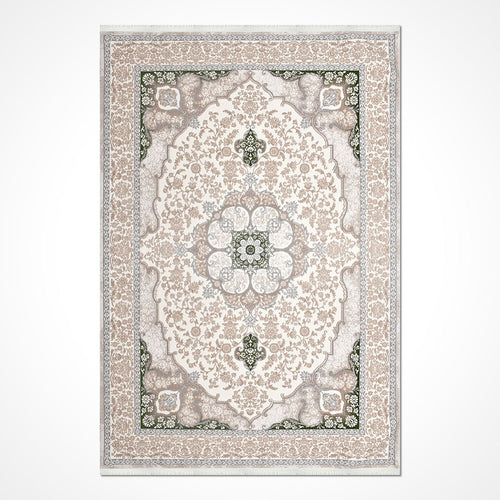 Bej Göbekli Akrilik Makine Halısı