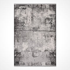 Gri Modern Akrilik Makine Halısı