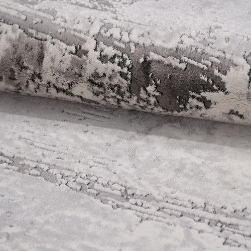 Gri Modern Akrilik Makine Halısı