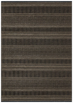 Halınet Long Beach Antrasit Geometrik Polyester Makine Halısı