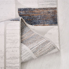 Gri Geometrik Akrilik Makine Halısı