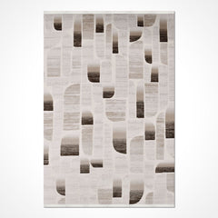 Bej Geometrik Akrilik Makine Halısı