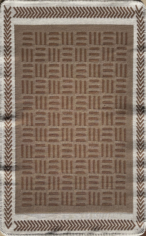 Yıkanabilir Kaymaz Tabanlı Modern Pamuk Kilim