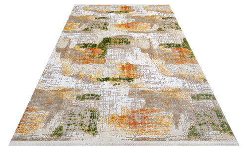 Amiray Turuncu Modern Triko Akrilik Makine Halısı