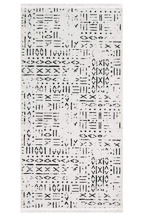 June Beyaz Geometrik Polyester Pamuk
Natural Lateks Halı