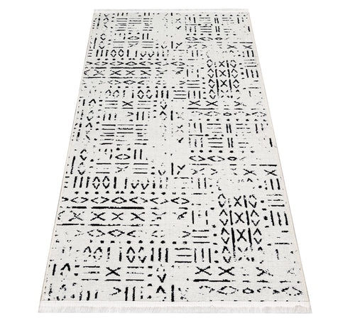 June Beyaz Geometrik Polyester Pamuk
Natural Lateks Halı