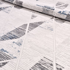Mina Abnormal Geometrik Akrilik Makine Halısı 100x150 Saçaklı