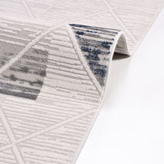 Mina Abnormal Geometrik Akrilik Makine Halısı 100x150 Saçaklı