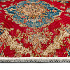 Göbekli Pamuklu Antialerjik Yıkanabilir Dijital Baskılı Alan Halısı