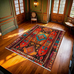 Klasik Pamuklu Kaymaz Tabanlı Yıkanabilir Dijital Baskılı Alan Halısı