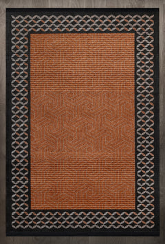 Geometrik Desenli Kaymaz Tabanlı Yıkanabilir Dijital Baskılı Alan Halısı