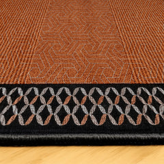 Geometrik Desenli Kaymaz Tabanlı Yıkanabilir Dijital Baskılı Alan Halısı