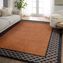 Geometrik Desenli Kaymaz Tabanlı Yıkanabilir Dijital Baskılı Alan Halısı