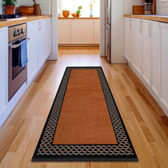 Geometrik Desenli Kaymaz Tabanlı Yıkanabilir Dijital Baskılı Alan Halısı