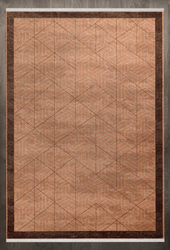 Geometrik Pamuklu Antialerjik Dijital Baskılı Alan Halısı