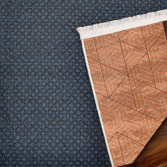 Geometrik Pamuklu Antialerjik Dijital Baskılı Alan Halısı