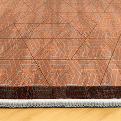 Geometrik Pamuklu Antialerjik Dijital Baskılı Alan Halısı