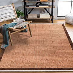 Geometrik Pamuklu Antialerjik Dijital Baskılı Alan Halısı