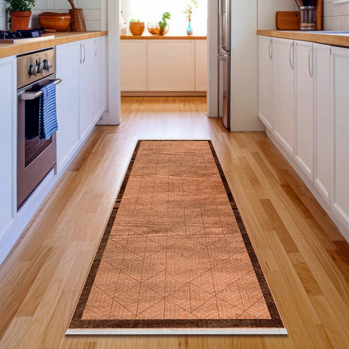 Geometrik Pamuklu Antialerjik Dijital Baskılı Alan Halısı