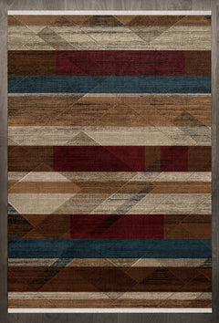 Modern Pamuklu Kaymaz Tabanlı Dijital Baskılı Alan Halısı