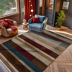 Modern Pamuklu Kaymaz Tabanlı Dijital Baskılı Alan Halısı