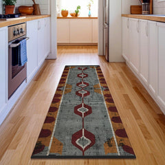 Modern Desenli Antialerjik Pamuklu Yıkanabilir Dijital Baskılı Alan Halısı