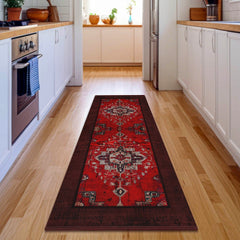 Göbekli Çerçeveli Antialerjik Yıkanabilir Dijital Baskılı Alan Halısı