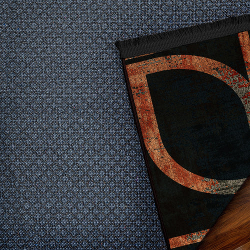 Çerçeveli Antialerjik Pamuklu Yıkanabilir Dijital Baskılı Alan Halısı