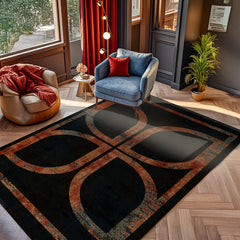 Çerçeveli Antialerjik Pamuklu Yıkanabilir Dijital Baskılı Alan Halısı