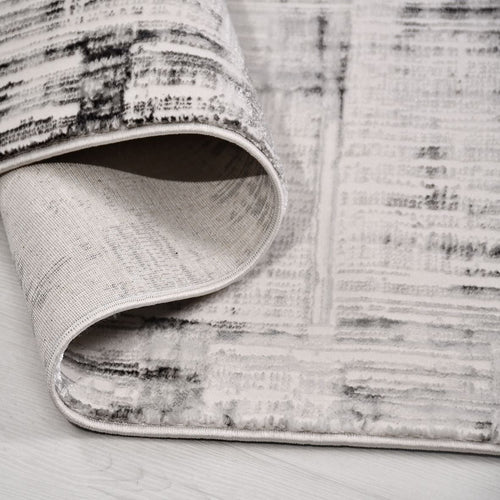 Gri Modern Polyester Makine Halısı