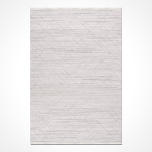 Krem Modern Polyester Makine Halısı