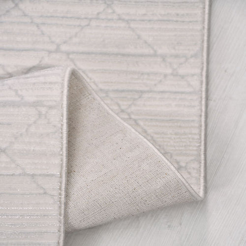 Krem Modern Polyester Makine Halısı