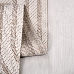 Bej Geometrik Pamuk Makine Halısı