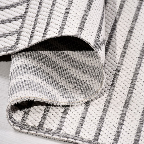 Krem Geometrik Pamuk Makine Halısı