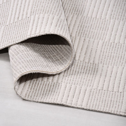 Bej Geometrik Pamuk Makine Halısı